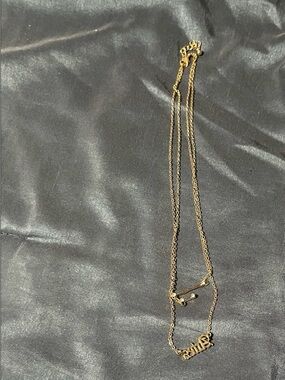 Gold-Tone Layered Aries astrology sign Necklace for Women